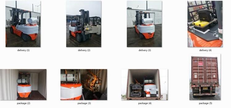 Air Conditioner Optional Ce Forklift Truck 4000kgs LPG Gas Fork Lift Forklifts with 6m Lift Height