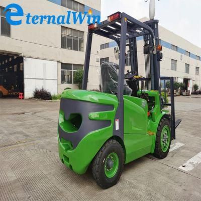 Factory Direct Supply Four-Wheel 2ton Small Electric Forklift with 48V Forklift Battery