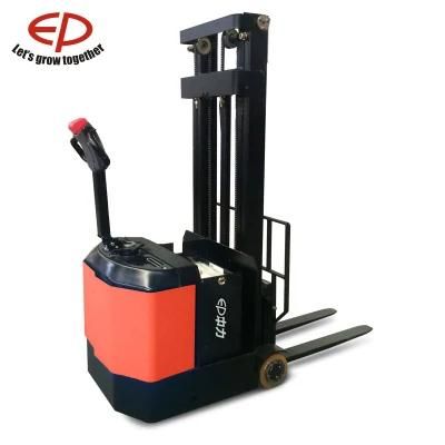 Mini Compact Design 0.6t Counterbalance Electric Stacker Pedestrian Operation Type