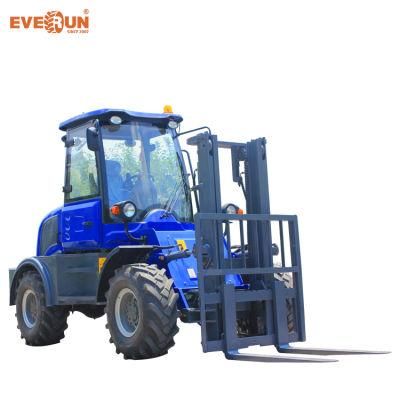 Everun ERTF2800 2tonne agricultural machinery Rough Terrain Convenient Farm Mini Smart Diesel Forklift