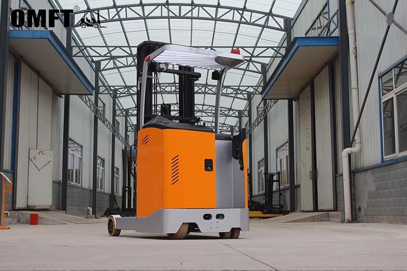 Narrow Turning Radius 1t 1.5t 2t 2.5t Electric Reach Truck Forklift Reach Stacker Truck