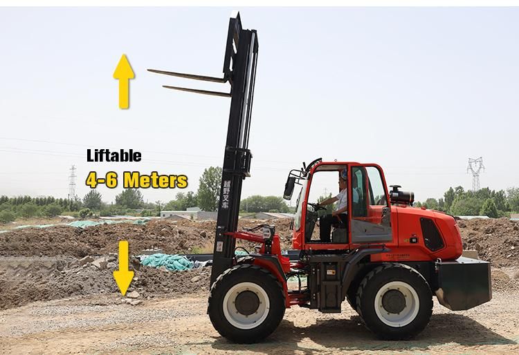 Good Quality Offroad 3 Ton 5 Ton Forklift Price Diesel/Electric Forklift with Hinged Forks for Easy Operation