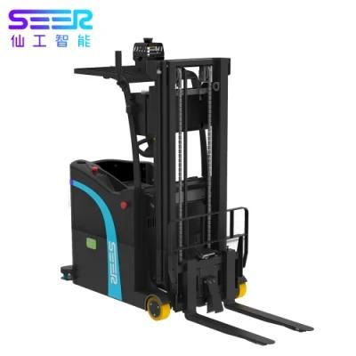 China New Model 2ton Electric Articulated Forklift for Very Narrow Aisle Warehouse Lift Height 10m