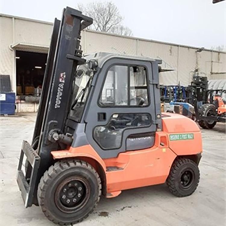 Used Diesel Forklift Toyota 7f50 Good Performance Japanese Isuzu Engine Diesel Used Forklift on Sale