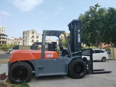 Ltmg 10 Ton Heavy Duty Diesel Forklift with Japanese Engine and Dual Front Tires
