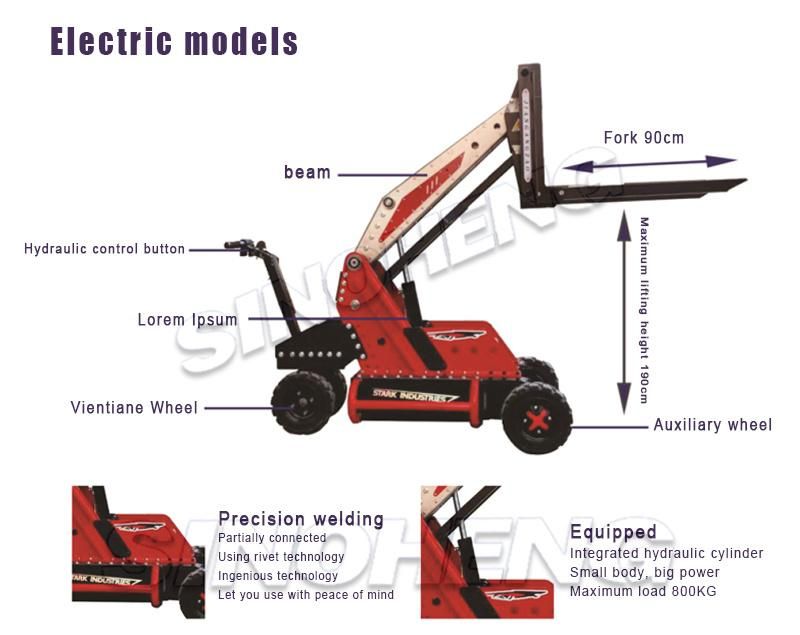 China Portable Forklift Portable Loader Unloading Artifact Small Shark Forklift