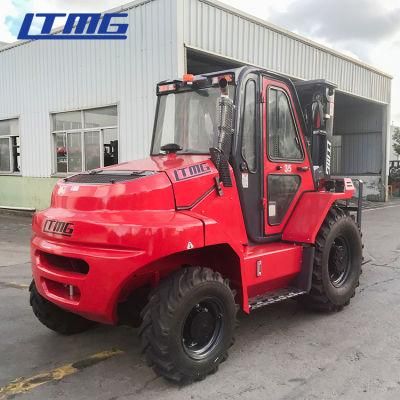 Hard 4WD Ltmg Diesel All Cabin Price Rough Terrain Forklift with Cheap