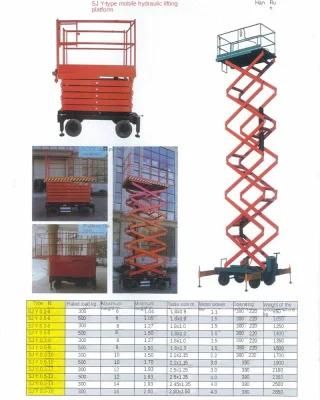 Competitive Price 8 Ton 16m Self Propelled Construction Work Equipment Scissor Lift Platform