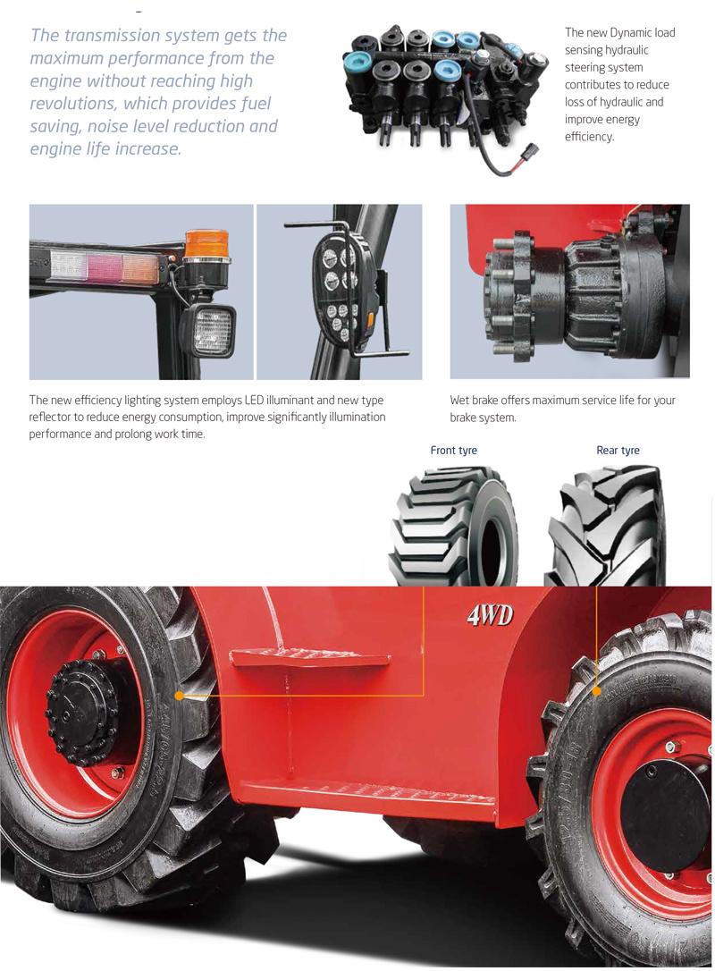 4WD 4X4 5ton Rough Terrian Forklift
