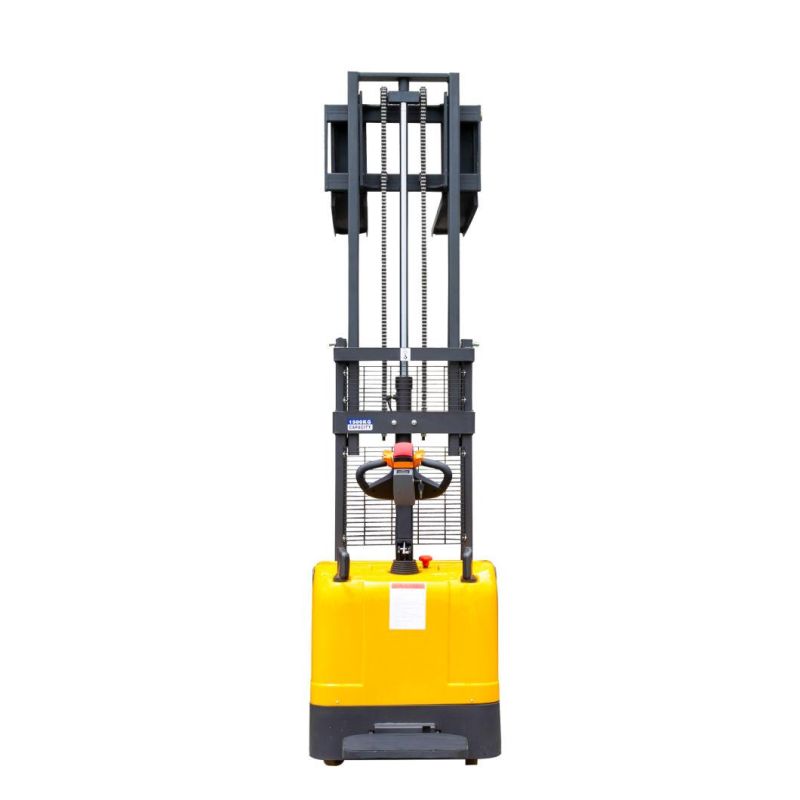 1.5ton 1500kg Rider on Pallet Electric Reach Stacker with Battery Operation for Warehouse