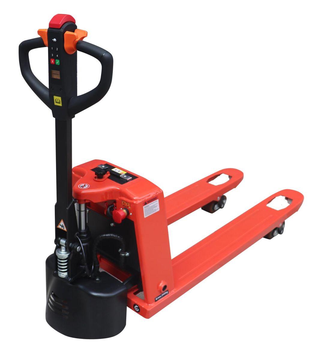 CE China Factory 2ton 2000kg Lithium Battery Walkie Pedestrian Mini Economical Electric Pallet Jack