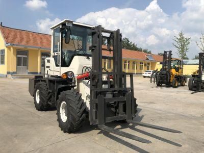 China 2022 Huaya 4X4 4 off Road Diesel 4WD Rough Terrain Forklift Hot FT4*4A