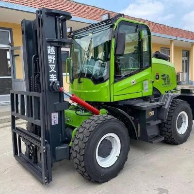 off Road Forklift Truck 3.5ton Rough Terrain Forklift Outdoor Use