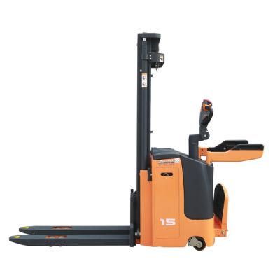 Stand up 2 Ton Load Capacity Forklift Electric Stacker with Adjustable Forks