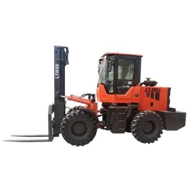 CE Approval 5 Ton Diesel Rough Terrain Forklift for Sale