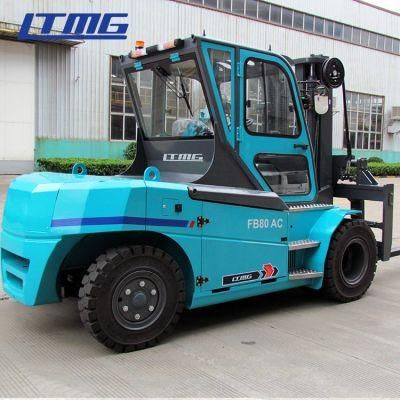 China Big Battery Forklift 8000kg 10000kg 12000kg 8ton 10ton 12ton Electric Forklift with AC Mortor and Closed Cab