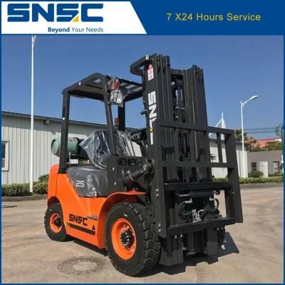 New Brand Snsc LPG Gas Powered Fork Lift 2500kg