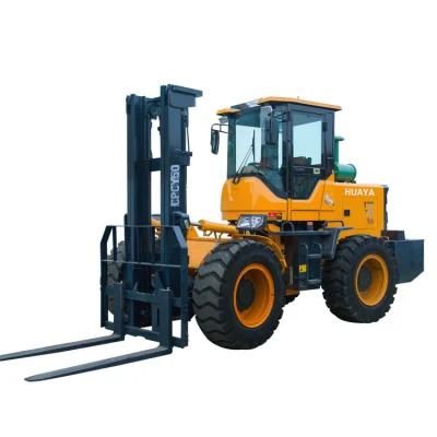 New 2022 Huaya China 4 off Road Rough Terrain Outdoor Forklift FT4*4f