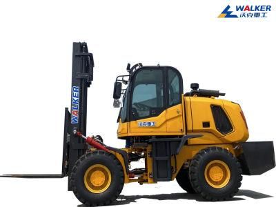 2/3/4/5/6 Ton Wheeled Forklift Four-Wheel Drive off-Road Forklift Lift Machinery Small Wheel Loader Forklift