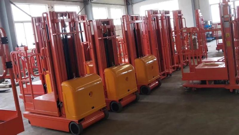 High-Throughput 24 Volt Applications 300kg Full Electric Aerial Lift Table 4m Order Picker