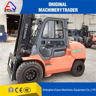 Used Diesel Forklift Toyota 7f50 Good Performance Japanese Isuzu Engine Diesel Used Forklift on Sale