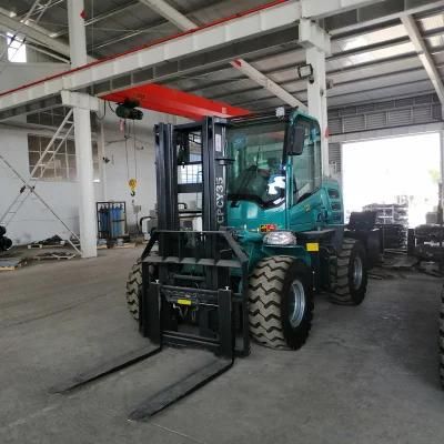 Popular Sale Reinforced Structure All Rough Terrain Forklift Trucks 3.5 Ton