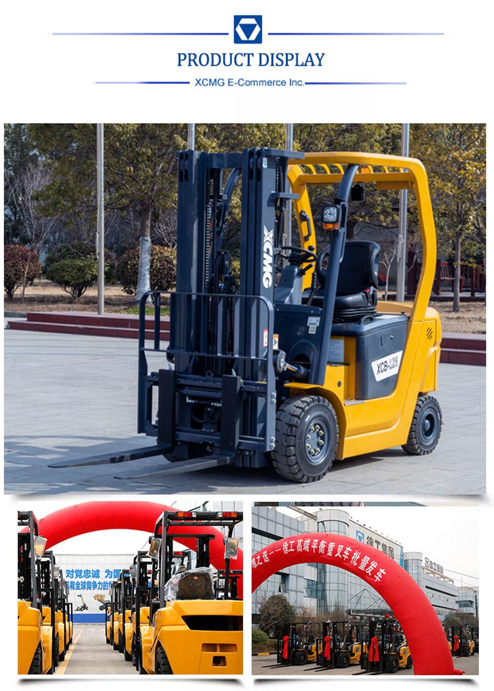 XCMG Intelligent 2ton 2.5ton 3ton Empilhadeira Eletrica Battery Pack Self Loading 1000 Kg Forklift Price in Dubai