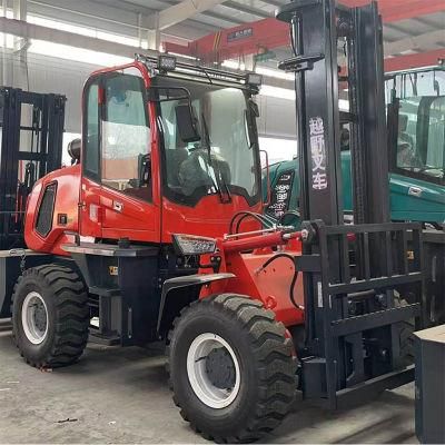 Elite 3.5 Ton Heavy Rough Terrain off-Road Forklift for Stone Transport