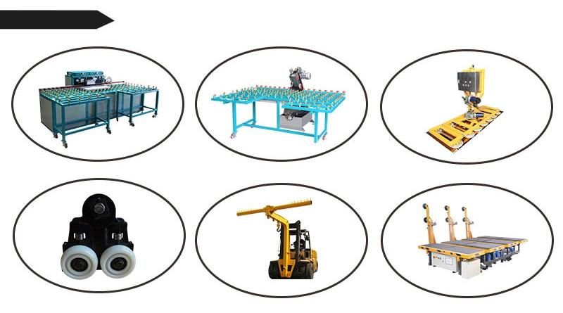 Glass Factory Using Crane Arm for Glass Transport Glass Transport Using High Strength Forklift Arm with U Type