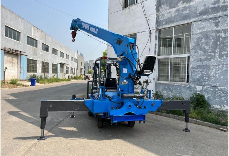 Hydraulic 3ton Telescoping Forklift Fly Jib Truck Boom Crane for Sale