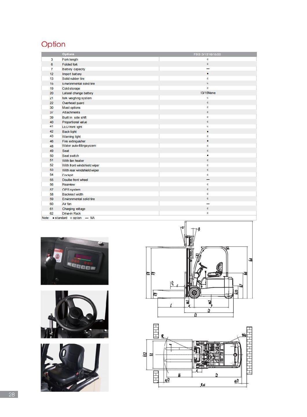 Nice Price Three Wheels Electric Forklift 1.8t