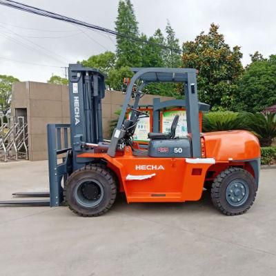 High Quality Hecha Lift Truck 4.0 5.0 Tons Diesel Forklift for Sale