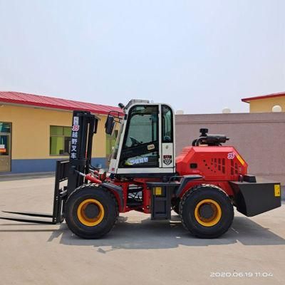 2.5t 3t 3.5t Rough Terrain Forklfit Diesel Forklift Truck Price