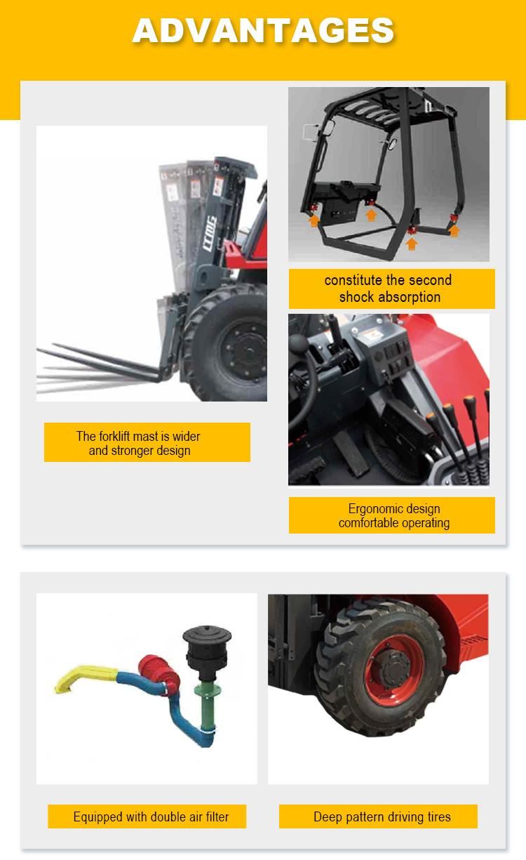Ltmg Mini 2WD 4WD 3 Ton Rough Terrain Forklift for Sale
