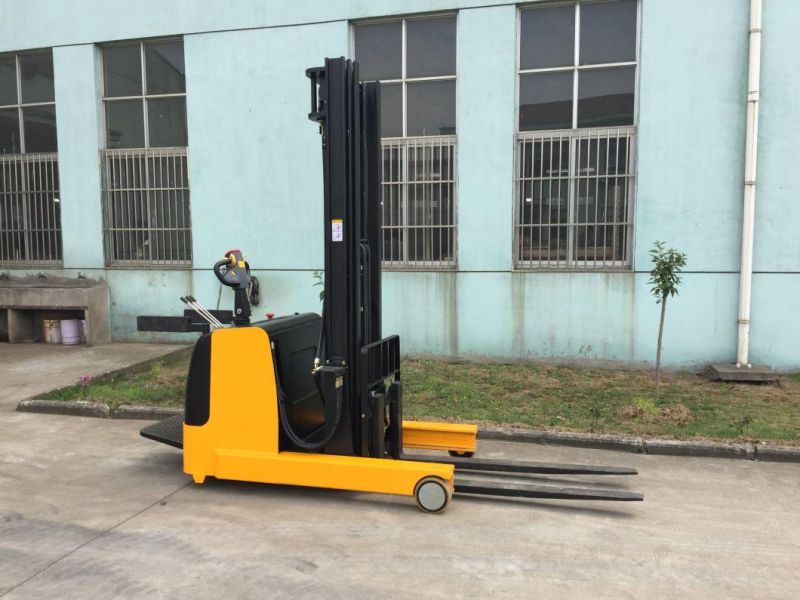 1000kg Electric Reach Stacker with Lifting Height 1.6 M to 7 M