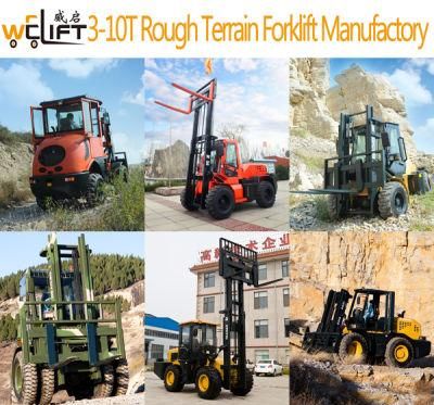 Welift 3-20t off-Road Forklift Manufactory, 4X4 Rough Terrain Forklift