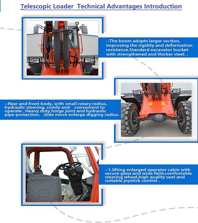 China Small Telescopic Forklift (HQ910T) with EPA 4 Engine
