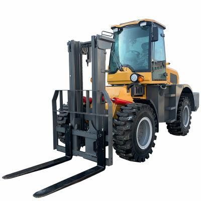 4WD Forklift Chinese Manufacturer Heavy 4ton Rough Terrain Forklift Truck