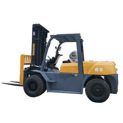China Factory Supply Hifoune Cheap Price 8 Ton Diesel Forklift with Japanese Engine