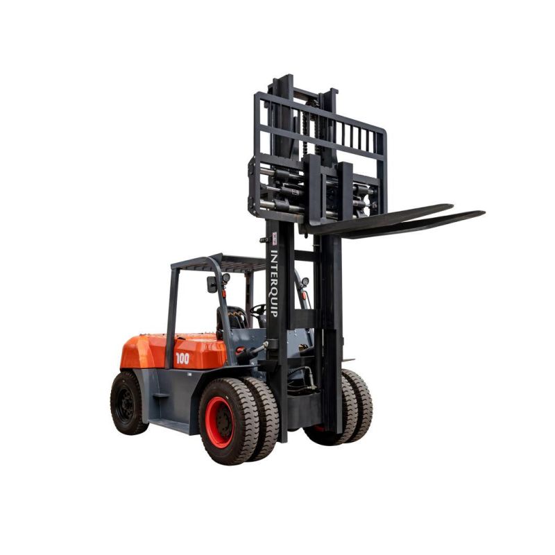 Interquip Heavy Duty 10 Tons Diesel Forklift Fd100t Stable and Durable