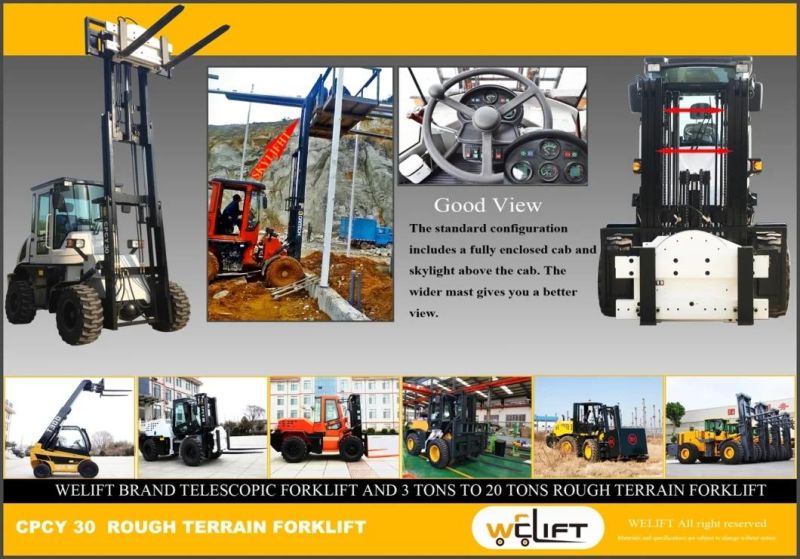 Rough Terrain Forklift 4X4 Forklift 3 Ton off Road Forklift