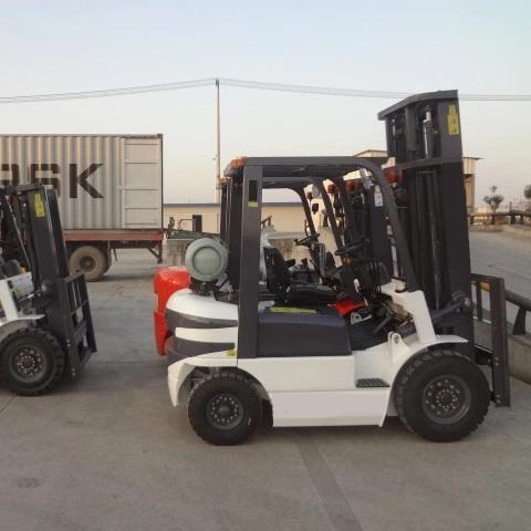 Import Japanese Engine 2t/2.5t/3t/3.5t 3-6m Mast Height Gasoline & LPG Gas Dual Fuel Forklift Trucks