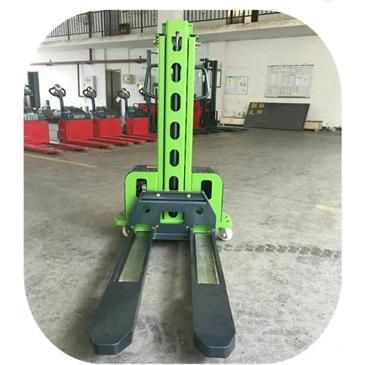 New Electric Staddle Stacker for Sale Walkie Pallet Stacker 500kg Self Loading Forklift