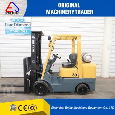 Used Japanese Tcm30 3 Ton Forklift Good Performance Japanese Isuzu Engine Diesel Second Hand Forklift on Sale