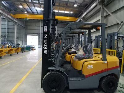 Mini Counterbalanced 2500 Kg Diesel Forklift with Automatic Transmission