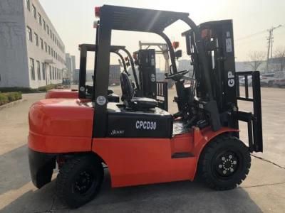 Gp Good Quality Diesel Power 3ton 4ton 3m 4.5m 6m Triplex Mast Fork Lifter Truck Forklift (CPCD30)