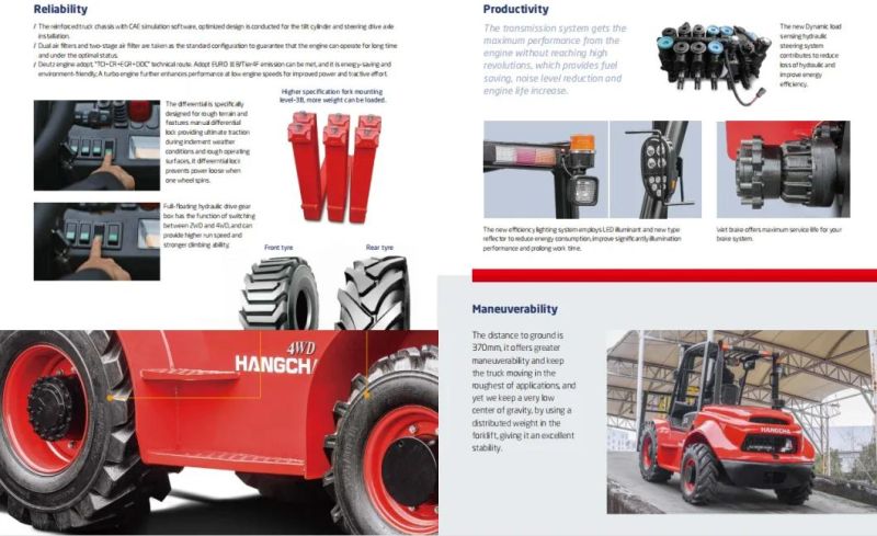 China Hc Hangcha Forklift 5t Diesel Rough Terrian Forklfit