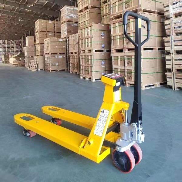 High Accuracy Hydraulic Manual Forklift 2000kg Cheap Hand Pallet Scale Truck