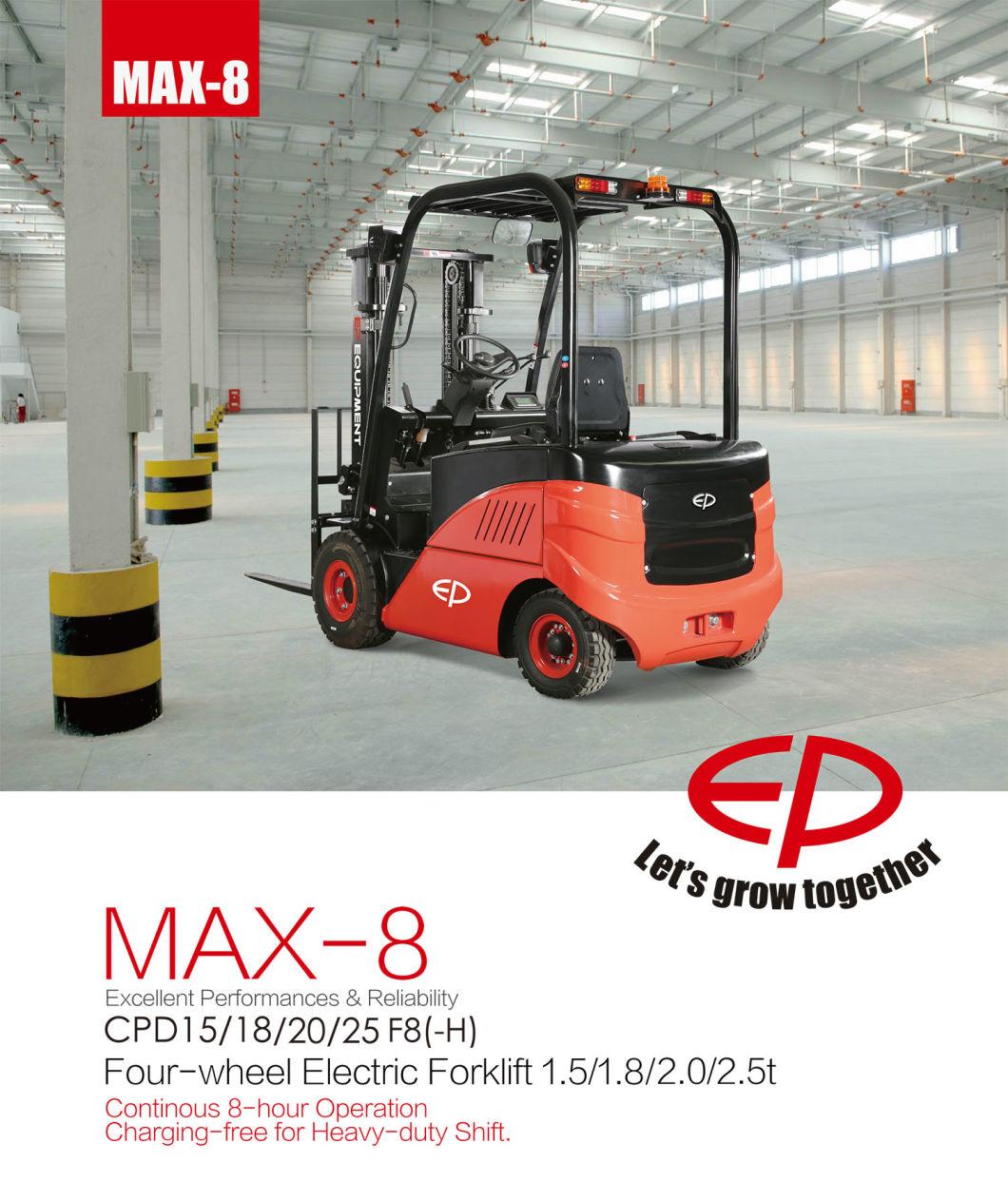 1.8t Heavy Duty Electric Counter Balanced Fork Lift Truck