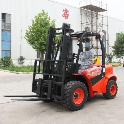 Everun New Chinese Ertf25-2WD 2.5ton EPA Industrial Transmision All Terrain Wheel Small Diesel Mini Forklift